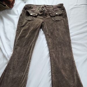 Brown Corduroy Flare Pants